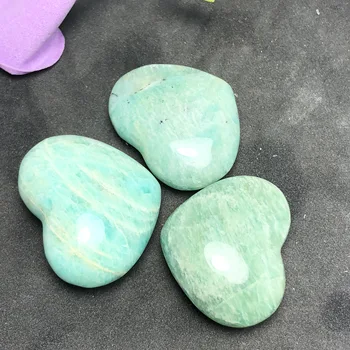 3Pcs Natural de tianhe piedra de cristal en forma de corazón de masaje de cristal de cuarzo y minerales de sanación reiki