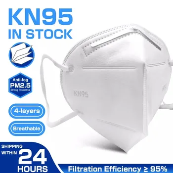 Entrega rápida KN95 a prueba de Polvo, Anti-vaho Y Transpirable Máscaras de Filtración de Boca Máscaras de 5-Capa de la Boca de Mufla Cubierta de la máscara