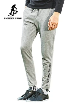El Campamento de pioneros de la Nueva llegada me deportivos de marca, ropa casual corredores masculinos de moda de calidad superior pantalón negro gris AZZ701224