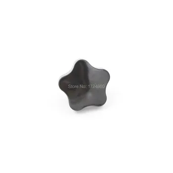 La Certificación de calidad de Hilo 16 mm de Diámetro 65 mm Diámetro de la Cabeza de la Estrella de la Perilla de Reemplazo de Plástico Negro M16 Estrella de Perillas