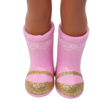 Muñecas lindas botas redondeado dedos de los pies zapatos de 3 colores ajuste Americana de 14.5 pulgadas muñeca accesorio mejor regalo para los niños x26-x28