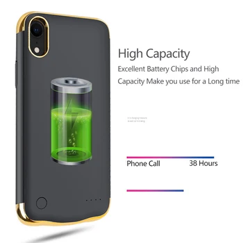 5500mAh Teléfono de la caja de batería Externa Cargador de Batería Para el iPhone X XS 6000mAh batería para Teléfono de la funda Para el iPhone XR XS MAX