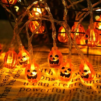2M/3M Halloween LED Cadena de Luz Luces de Hadas de colores Fantasma de Calabaza al aire libre Garland Fiesta en Casa de Decoración de Halloween