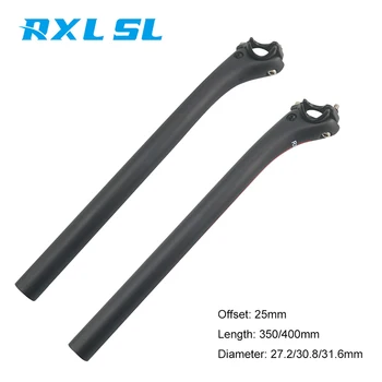 RXL SL Tija de sillín Tija de Carbono 27.2/30.8/31.6 mm Desplazamiento de 25 mm del Asiento de la UD Mate Asiento de la Bicicleta Post