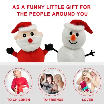 Nueva Reversible Flip Santa Claus, muñeco de Nieve de la Muñeca de la Felpa de Doble cara de Muñeco de Peluche de Juguete de la Fiesta de Navidad Adornos de los Niños Regalos Niños