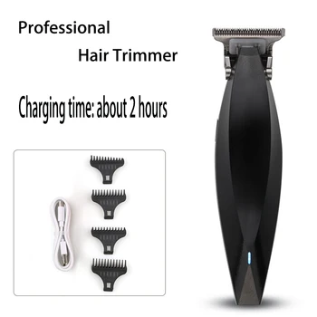 Profesional de la Peluquería Hair Trimmer Eléctrico Clipper Pelo Inalámbrico Afeitadora Trimmer de 0.1 mm de Pelo Cortador de barba Barba Trimmer Clipper
