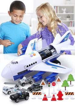 Autos de juguete Set de Avión de la Gran alfombra de Juego Mini Vehículo Educativo Coche de línea Aérea Avión Modelo Juguetes para los Niños de Niños de Niños de Cumpleaños