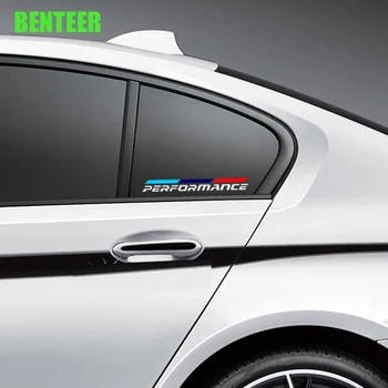 2pcs Reflecive material de las ventanas del coche etiqueta engomada para BMW E30 E34 E36 E39 E46 E60 E87 E90 F10 F20 F30 E80 E70