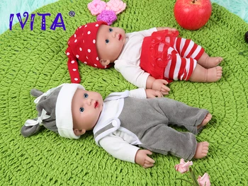 IVITA WG1505 30cm 1100g de Alta Calidad de Cuerpo Completo de Silicona Bebé Reborn Dolls Realista Gemelos Bebe Juguetes de la Educación Temprana para los Niños