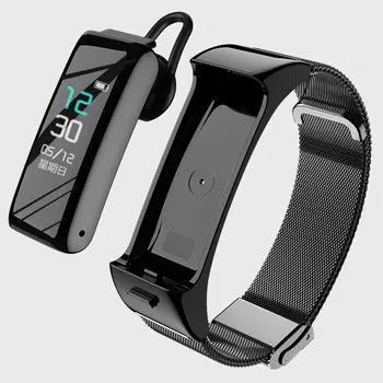 2 en 1 Smart Pulsera+Auricular Bluetooth Inalámbrico de Fitness Tracker Reloj de la Frecuencia Cardíaca de Vigilancia de la Salud Inteligente de Pulsera