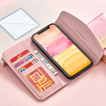 Las mujeres Wallet Folio funda de Cuero para el iPhone 11 Pro Max X Xr 12 Mini Xs Max Voltear la Cubierta del Teléfono para el iPhone 7 y 8 6 6 5 5S SE 2020