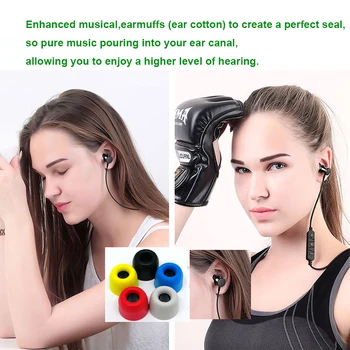 200pcs/100 pares T100/T200/T300//T400/T500 (S M L )3.0-4.9 mm de Calibre Almohadillas para los Auriculares del oído consejos Esponja Auriculares accesorios