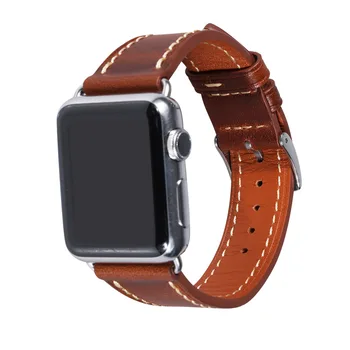 Inteligente reloj de cuero con ultra-delgada retro adecuado para el Apple Watch band 1 2 3 4 5 6 para el iwatch banda reloj de la correa de la 38 40 42 44 mm