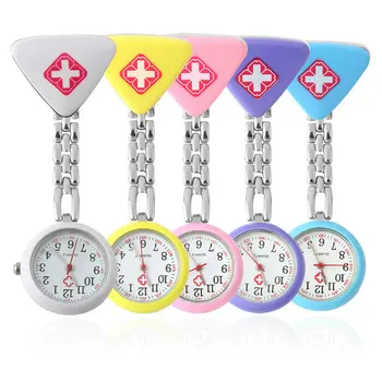 Clip de la Enfermera Médico Colgante de Bolsillo de Cuarzo de la Cruz Roja Broche de Enfermeras Reloj Llavero Colgante Médicos reloj de bolsillo Nuevo.