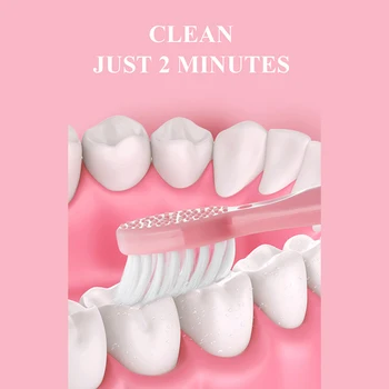 1Pcs Moda Conveniente Impermeable Ultrasónico Eléctrico Cepillo de dientes Higiene Bucal Cepillos de Limpieza