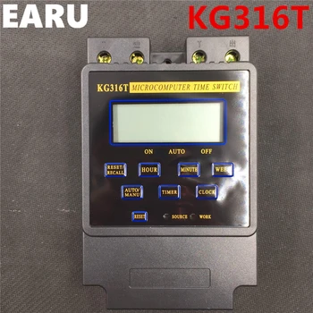 El Envío gratuito Nueva KG316T 25A Inteligente del Microordenador Electrónico Programable para la Hora del Temporizador de Relé Interruptor Controlador de la CA 220V 380V