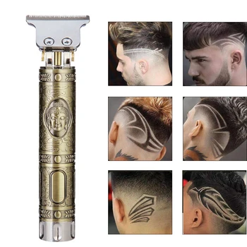 El pelo de los Clippers de Outliner Trimmer Afeitadora Recargable de Cero con Abertura de Corte con Peines de Baterías para Baldhead Barba(Cabeza de Buda)