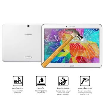 Vidrio Protector de vidrio templado de la tableta de Samsung Galaxy Tab 4 10.1 SM-T530 T535