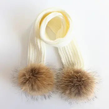 Niño Bebé De Invierno Chunky Knit Hat Conjunto De Bufanda Gruesa Forrada Beanie Cap Calentador De Cuello