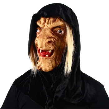 Patygr Mal Vieja Bruja con Capucha de la Máscara de la Cara de Terror de Halloween de Látex de disfraces de Halloween de NUEVO