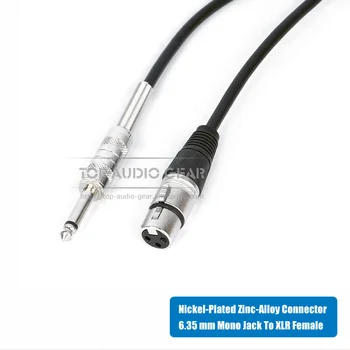 Metal XLR Hembra de 6,3 mm 6,35 mm Jack Mono Macho con Cable Cable De SHURE Beta 58A SM 58 SM58 Micrófono Cable Plug de Audio Cable de Plomo