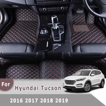 Para Hyundai Tucson 2018 2017 2016 de la Mano Derecha de la Unidad RHD Coche Alfombrillas de coche, Accesorios de Cuero, Alfombras de Coche de Alfombras de Estilo