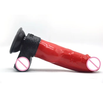 FAAK Perro Realista Consolador Bulto 2.55 pulgadas Super Pene Estimular Plug Anal de la Hembra Sexy Juguetes Con Copa de Succión de Arte de Color Empalme