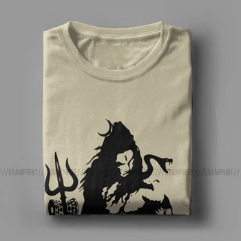 El señor Shiva Arte Enojado Trishul T-Shirt para Hombres Hindú Ganesha, Dios de la India Lingam Divertido de la Camiseta O del Cuello de la Camiseta Más el Tamaño de Ropa