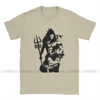 El señor Shiva Arte Enojado Trishul T-Shirt para Hombres Hindú Ganesha, Dios de la India Lingam Divertido de la Camiseta O del Cuello de la Camiseta Más el Tamaño de Ropa