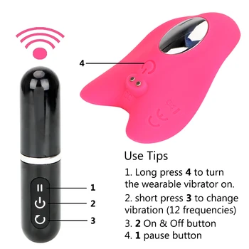 OLO 12 Frecuencias Wearable Panty Vibrador de Punto G y Estimulador de Clítoris Productos para Adultos Juguetes Sexuales Para la Mujer Bala de Control Remoto