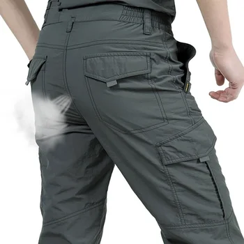 De los hombres Casual Pantalones de Carga Clásico al aire libre Táctico del Ejército Deportivos Ligero Transpirable Impermeable Militar de secado Rápido Pantalones