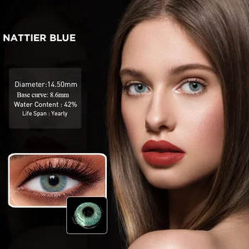 2pcs de la Cereza de la Serie de Color Lentes de Contacto de Ojos Natural de Contacto Lentes de Contacto de Color de la Lente para gafas de lentes de contacto UYAAI