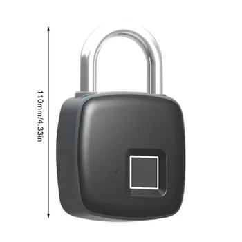 Inteligente Sin llave Cerradura de Huella digital USB Recargable de Acceso de la prenda Impermeable IP65 Seguridad Anti-Robo Candado de la Puerta de Equipaje en Caso de Bloqueo de Nuevo