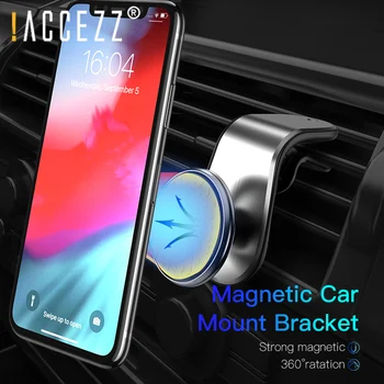 !ACCEZZ Magnético soporte para Coche Para el iPhone 8 11 Pro Xiaomi mi 9 Imán de Coche de la salida de Aire de Montaje Universal para Teléfono Móvil Titular de Soporte En Coche