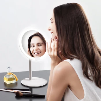 Youpin AMIRO HD de Maquillaje Espejo de 60 Grados de 2000mAh de la Vanidad de Hacer Espejos de la Lámpara de Carga USB Luces de Salud Belleza Ajustable