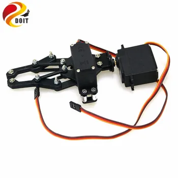 Negro 2 DOF Manipulador Brazo Mecánico de Garra Pinza de kit de Robot MG996R de BRICOLAJE Juguete RC Piezas