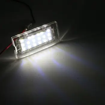 2Pcs Blanco CANbus LED Número de Licencia de la Placa de la Lámpara de Luz de 18 SMD 3528 Para BMW E53 X5 1999-2003 E83 X3 03-10