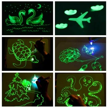 Luz fluorescente de Arte Juguetes Educativos Tablero de Dibujo de la Magia de la Almohadilla de Juguete Oyuncak Brinquedos Juguetes para los Niños de Cero de la Pintura Jugetes