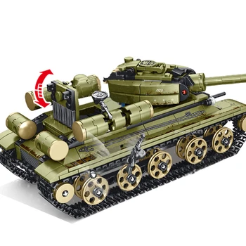 683pcs WW2 T-34 Tanque Medio de Bloques de Construcción de Arma Militar Modelo de Ejército 5 Soldado Ladrillos de Construcción de Juguete Para Niños de Navidad