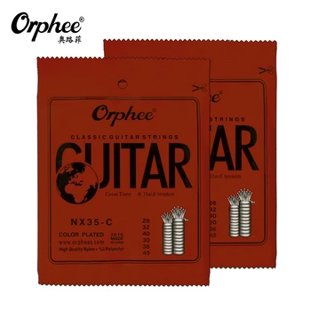 Orphee NX35-C de Nylon para Guitarra Clásica Cadenas 6pcs Conjunto Completo de Reemplazo (.028-.045)