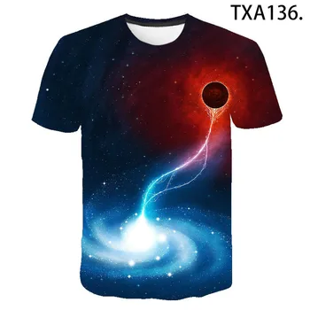 2020 Verano Galaxy Camiseta de Hombres, Mujeres y Niños Universo Espacio camiseta Cool Planet Camiseta de la Impresión 3d de la Camiseta Niño Niña Niños de la Calle Tops