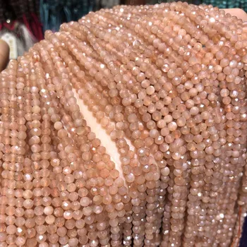 La Piedra Natural de Bolas Sección de Pequeñas Perlas Super Naranja Moonstone Para la Fabricación de la Joyería DIY Collar Pulsera Pendientes Pulsera Accesorios