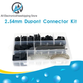 Envío gratis 1450Pcs/Conjunto de 2,54 mm de Dupont Kit de Conector de la PCB Encabezados Masculino Femenino Pines de la Electrónica