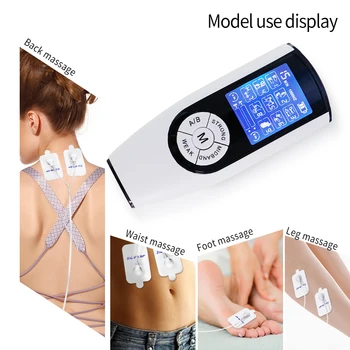 Pulso Decenas de tratamiento Digital de la Máquina Masajeador EMS Estimulador Muscular 9 Modo de Pulso Electrónico Masajeador de Fisioterapia de Atención de la Salud