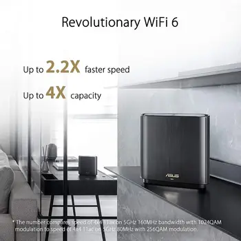 ASUS ZenWiFi XT8 2 Paquetes de Todo el Hogar Tri-Banda de Malla WiFi 6 de la Cobertura del Sistema de seguridad de 5.500 metros cuadrados.pies o 6+Habitaciones, 6.6 Gbps Router WiFi