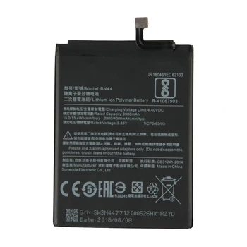 Original 4000mAh Xiao Mi BN44 Teléfono Móvil de la Batería de Reemplazo de Bateria Batterij Para Xiaomi Redmi 5 Plus Hongmi 5plus Baterías