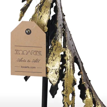 Tooarts hoja de Plátano de la Escultura Moderna Escultura de Metal de Hierro Adorno Delicado Regalo