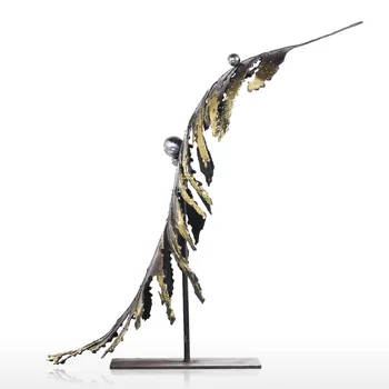 Tooarts hoja de Plátano de la Escultura Moderna Escultura de Metal de Hierro Adorno Delicado Regalo