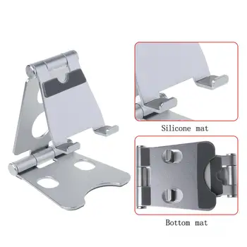 Aleación de aluminio de Doble Plegable de Escritorio Giratorio Soporte para la Tableta del Teléfono Móvil Titular de Montaje para el iPhone para el iPad para Samsung Xiao