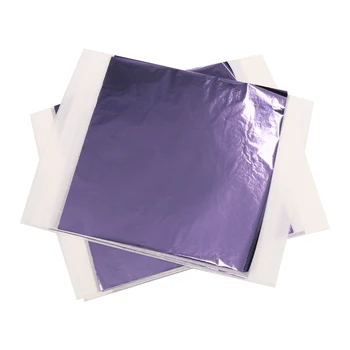 13x13.5cm color Púrpura Oscuro de la Lámina de Oro de Papel de la Hoja de Oro de la Hoja en Artes, Artesanías, Muebles de Uñas Decoraciones de Pintura